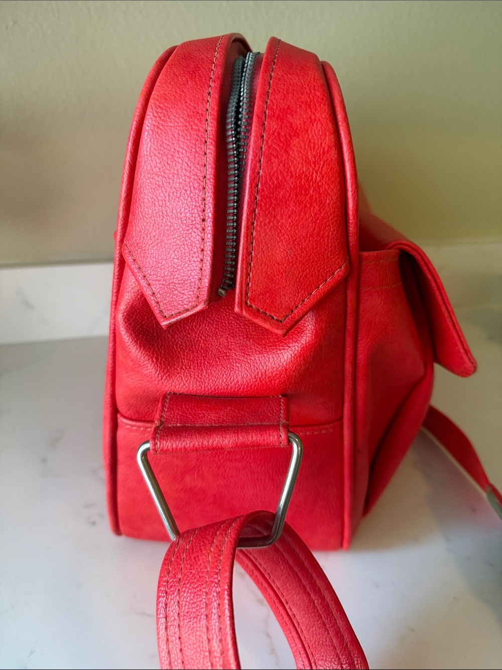 Vintage Samsonite Silouette Travel Bad Red - Picture 5 of 13